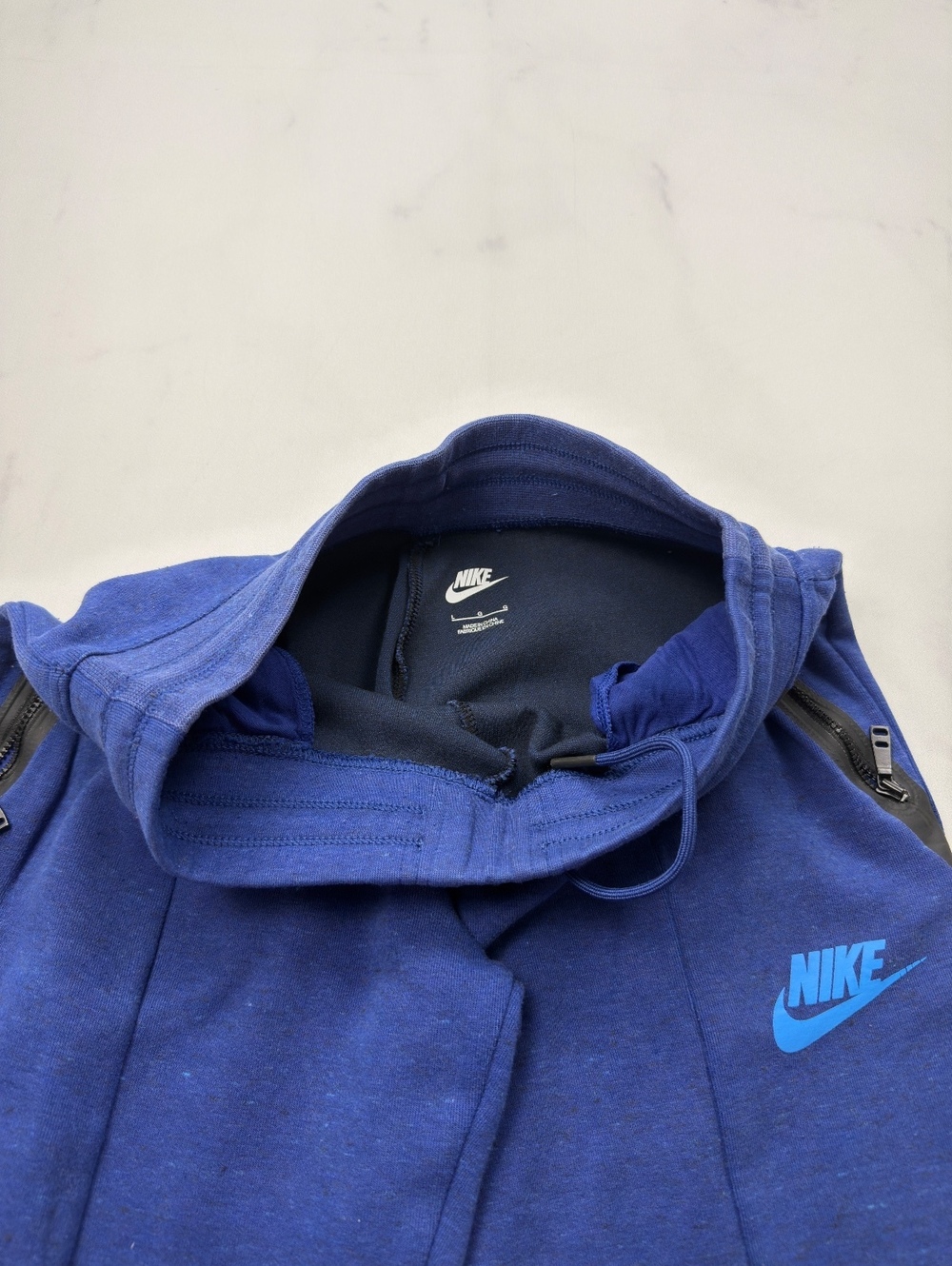 Nike Joggers Blue 2010s Athleisure Sporty Zippers Pockets - Boys L - Picture 3 of 3